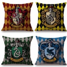 Harry Potter almohada para la decoración del hogar cojín de cintura Hogwarts muerte Geometrics cartel signo película sofá Throw fundas ali-39881349